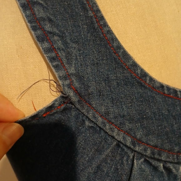 Vintage Prelude Denim Jumper Dress Size 6 - Picture 7 of 10